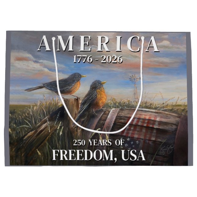 Sacola Para Presentes Grande Robins 250 usa (Verso)