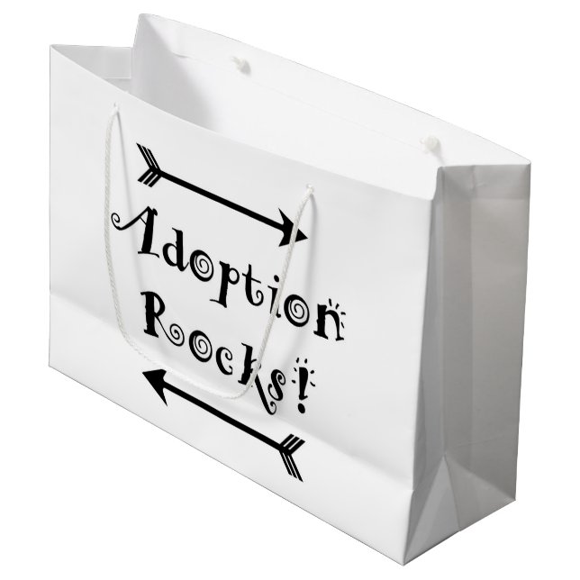 Sacola Para Presentes Grande Rochas da adopção! (Frente inclinada)