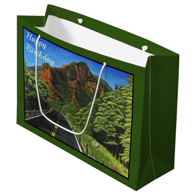Sacola Para Presentes Grande Rodovia para Slide Rock, Sedona Large Gift Bag (Frente inclinada)