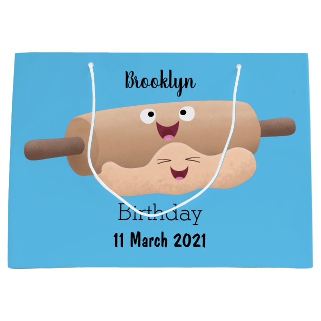 Sacola Para Presentes Grande Rolo de massa e massa folhada de confeitaria de de (Frente)