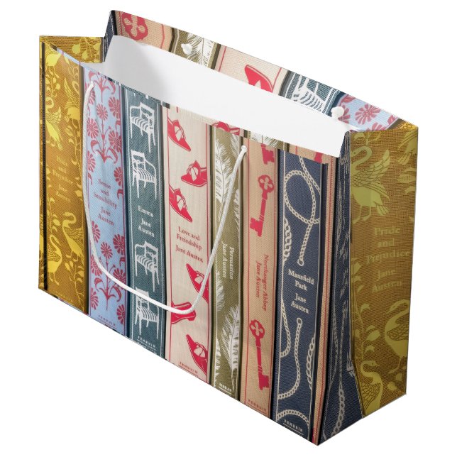 Sacola Para Presentes Grande Romances de Jane Austen (Frente inclinada)