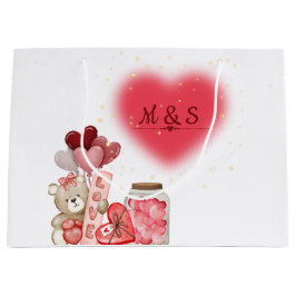 Sacola Para Presentes Grande Romantic Valentine Gift Bag