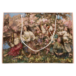 Sacola Para Presentes Grande Rondó da Primavera (por Edward Atkinson Hornel)
