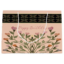 Rosa Com Floral Elegante