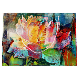 Sacola Para Presentes Grande Rosa de ventilador