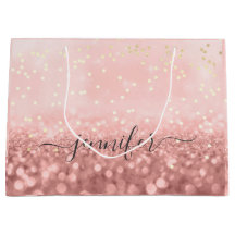 Rosa Glitter Casamento Bridal Dourado Confetti Gra