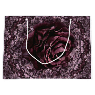 Sacola Para Presentes Grande Rosa Mandala