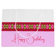 Rosa na moda Brilhante E Floral