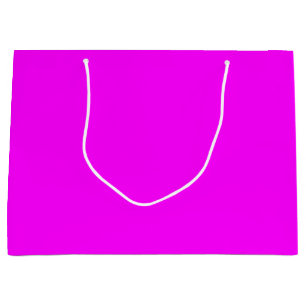 Sacola Para Presentes Grande Rosa Neon Brilhante