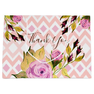 Sacola Para Presentes Grande Rosa Rosa Rosa Rosa Rosa Padrão