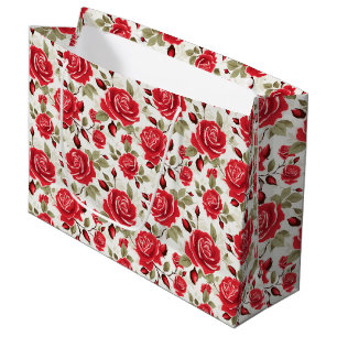 Sacola Para Presentes Grande Rosa vermelha Gift Bag
