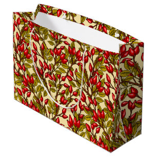 Sacola Para Presentes Grande Rosa, vermelho, verde, amarelo