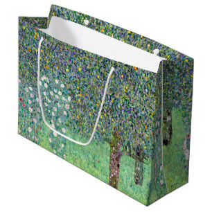 Sacola Para Presentes Grande Roseiras sob as Árvores, Gustav Klimt