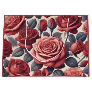 Sacola Para Presentes Grande Roses are Red