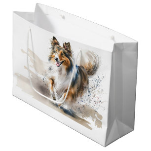 Sacola Para Presentes Grande Rough Collies