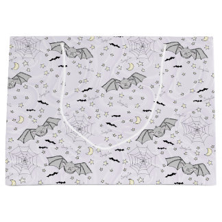 Sacola Para Presentes Grande Roxo Bats Estranho Sexo Bonito Neutro