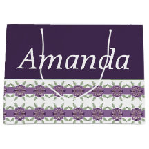 Roxo com Padrão Floral