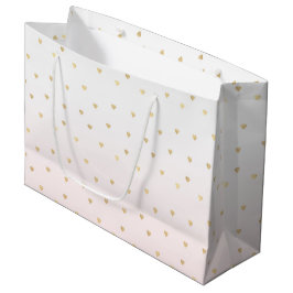 Sacola Para Presentes Grande Roxo Corado Branco Dourado Corações Confete Aniver