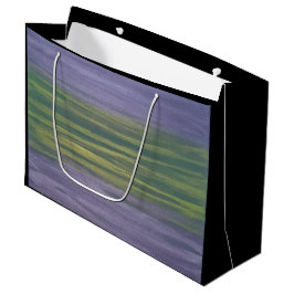 Sacola Para Presentes Grande Roxo e Verde | Abstrato original de Limão violeta