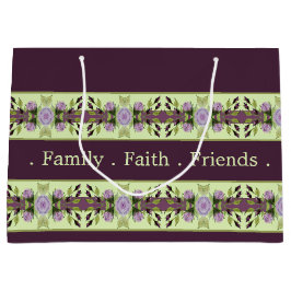 Sacola Para Presentes Grande Roxo Escuro Elegante