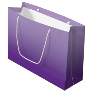 Sacola Para Presentes Grande Roxo Pálido a Roxo Real Ombre