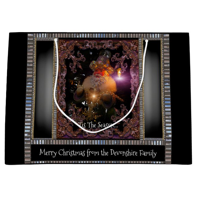 Sacola Para Presentes Grande Rua de Natal Nicholas Victorian Natal (Frente)