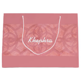 Sacola Para Presentes Grande Ruddy Pink Batik Name Monogrammed