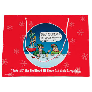 Sacola Para Presentes Grande Rude Alf O Feliz Natal Do Elf Vermelho Nosed