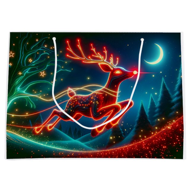 Sacola Para Presentes Grande Rudolph Gift Bag (Frente)