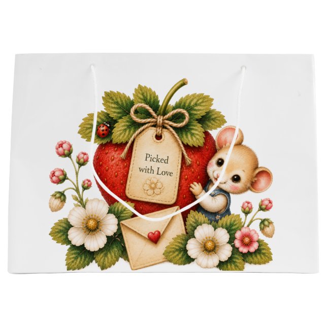 Sacola Para Presentes Grande Saca de Presente Berry Sweet (Frente)