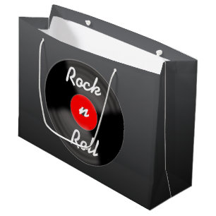 Sacola Para Presentes Grande Saca de Presente de Disco de Vinil Retro