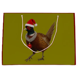 Sacola Para Presentes Grande Saca de Presente de Natal Jolly Pheasant