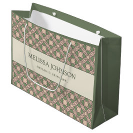 Sacola Para Presentes Grande Saca de Presente de Papel de Marca Botânica Orgâni