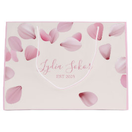 Sacola Para Presentes Grande Saca de Presente de Pétala Rosa Personalizável Ele