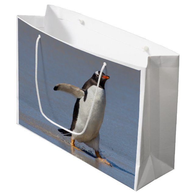 Sacola Para Presentes Grande Saca de Presente de Remo Gentoo (Frente inclinada)