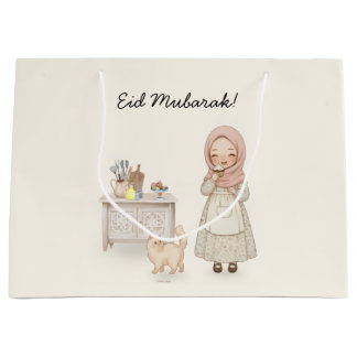 Sacola Para Presentes Grande Saca de Presente Eid Mubarak