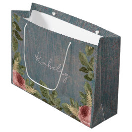Sacola Para Presentes Grande Saca de Presente Grande Floral Vintage Personaliza
