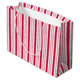Sacola Para Presentes Grande Saca de Presente Listrada de Peppermint Tradiciona