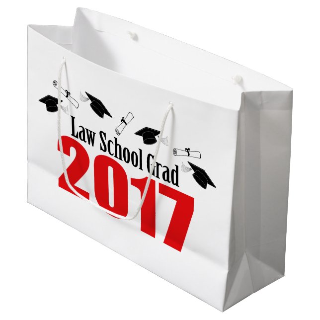 Sacola Para Presentes Grande Saco 2017 do presente da graduação do formando da (Frente inclinada)