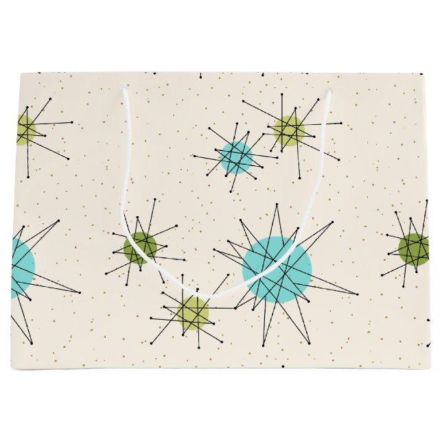 Sacola Para Presentes Grande Saco atômico icónico do presente de Starbursts (Frente)