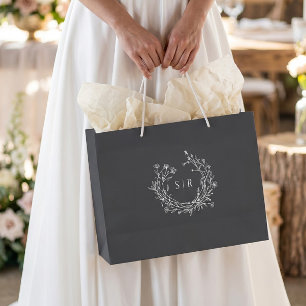Sacola Para Presentes Grande Saco de Boas-vindas de Casamento com Monograma Bot