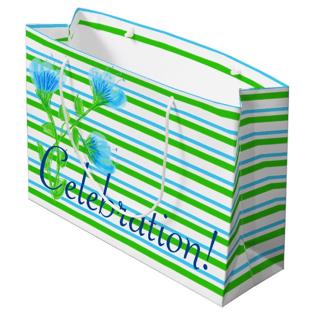 Sacola Para Presentes Grande Saco de Celebração do Partido (Verso inclinado)