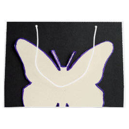 SACOLA PARA PRESENTES GRANDE SACO DE COMPRA BRANCO ART DECO