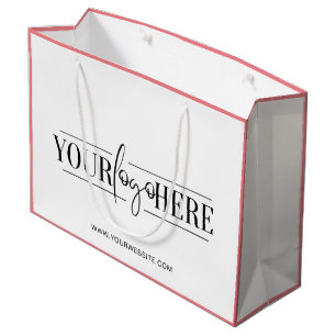 Sacola Para Presentes Grande Saco de compras boutique moderno com logotipo impr