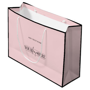 Sacola Para Presentes Grande Saco de compras cor-de-rosa boutique com logotipo