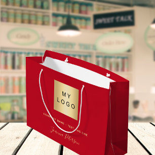 Sacola Para Presentes Grande Saco de compras de papel com logotipo da empresa o