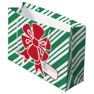 Sacola Para Presentes Grande Saco de Etiqueta de Presente de Natal com Hortelã