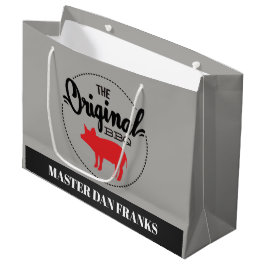 Sacola Para Presentes Grande Saco de festas de adicionar nome de porco, CHURRAS