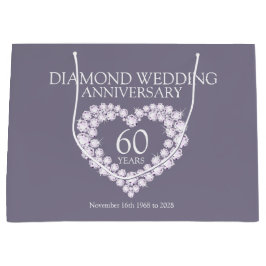 Sacola Para Presentes Grande Saco de fotos de aniversário de casamento de 60 di