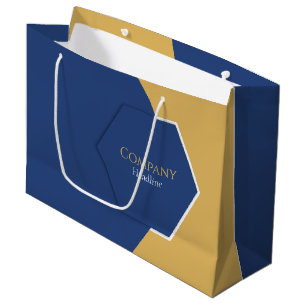 Sacola Para Presentes Grande Saco de Presente Azul Corporativo